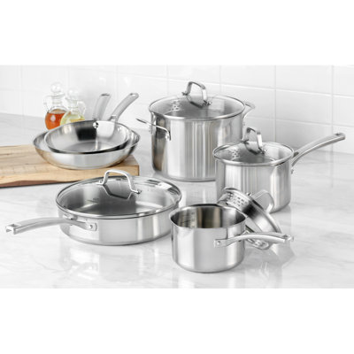 Calphalon Classic Stainless Steel 10 Piece Cookware Set Calphalon