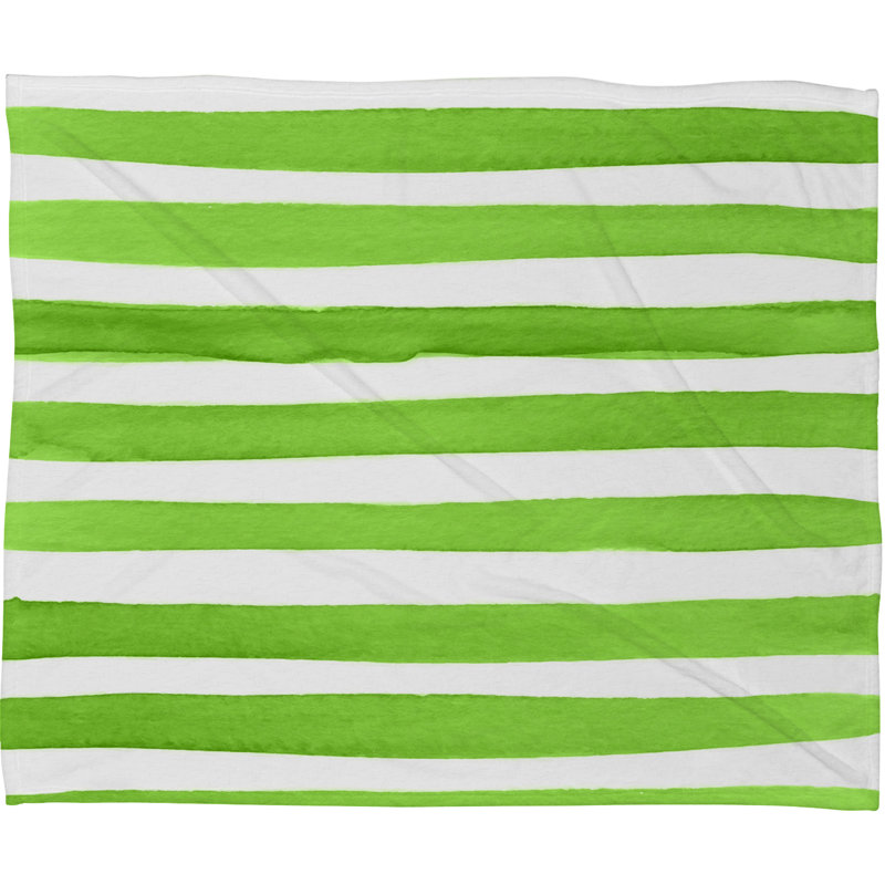 green plush throw