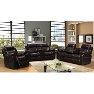 Manan Faux Leather Reclining Living Room Set by Red Barrel Studio®