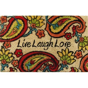 Carrie Paisley Live Laugh Love Doormat