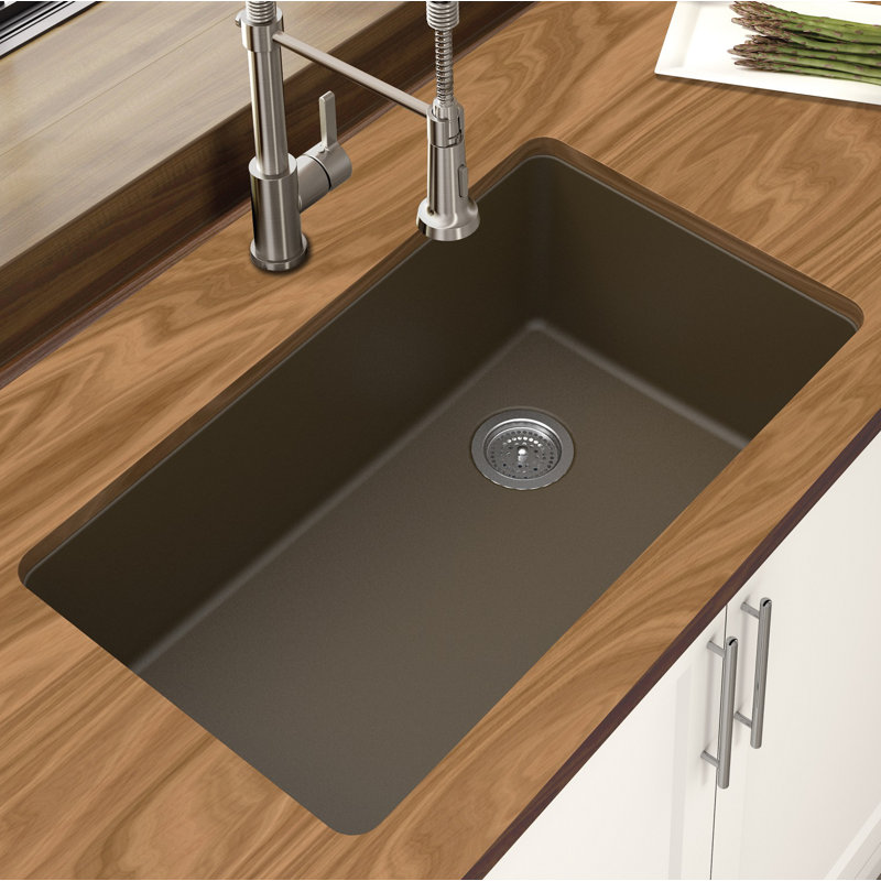 Winpro Granite Quartz 33 L X 18 75 W Single Bowl Undermount Kitchen Sink Reviews Wayfair Ca