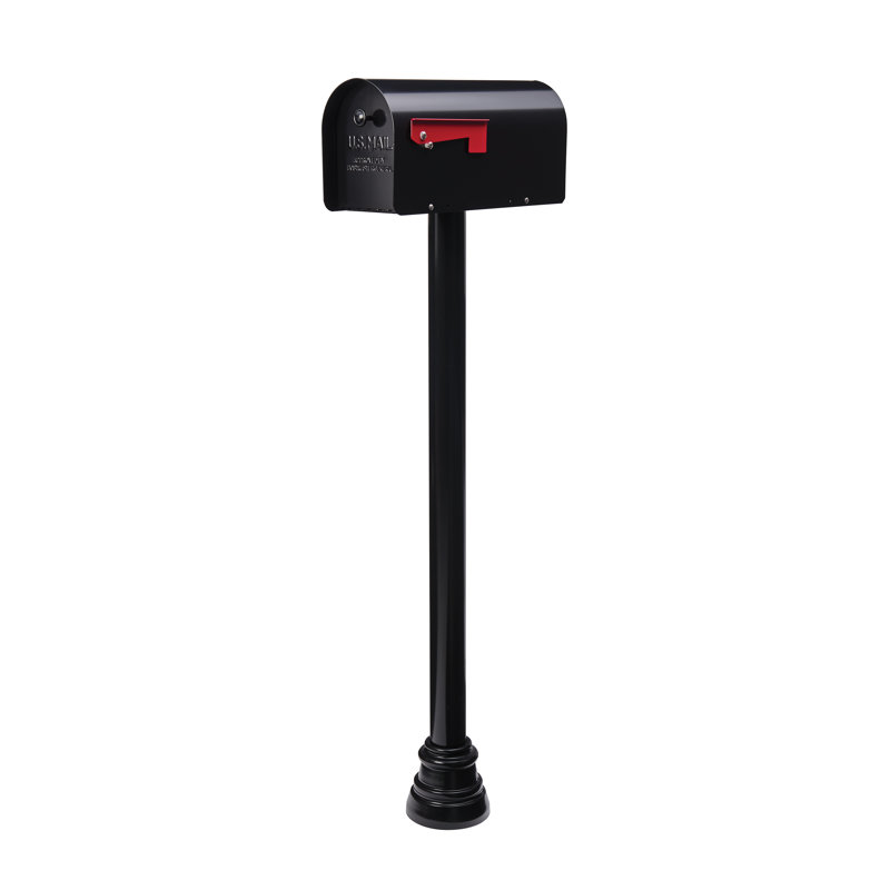 Bristol Mailbox Post Mounting Bracket Durable Black and Hardware Kit Postal Pro
