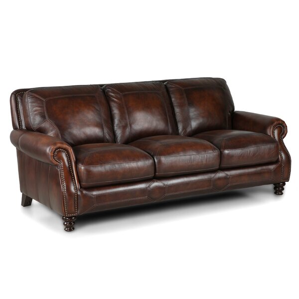 Karlson Leather Sofa by Greyleigh