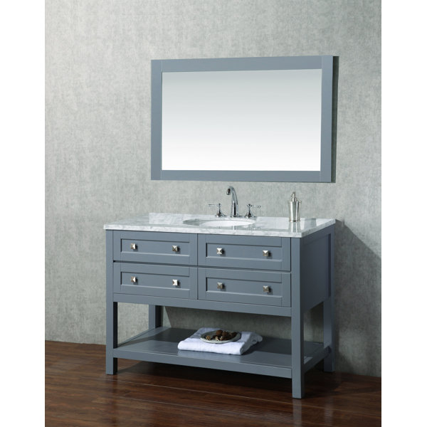 Whaley 48 Single Modern Bathroom Vanity Set with Mirror by Brayden Studio