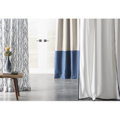 Andover Mills Iain Striped Blackout Thermal Grommet Single Curtain