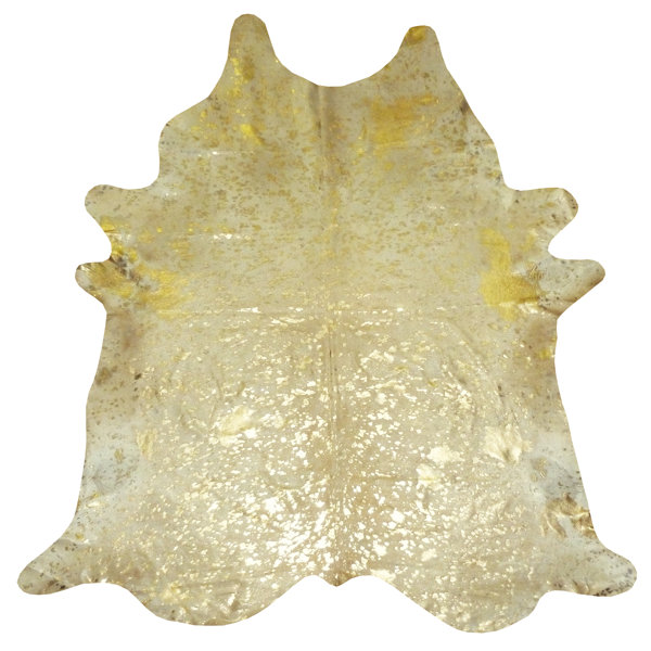Extra Large Brazilian Cowhide Gold Area Rug by Chesterfield Leather