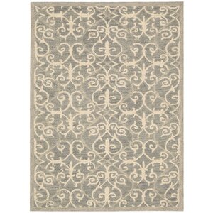 Tracie Hand-Tufted Silver Area Rug