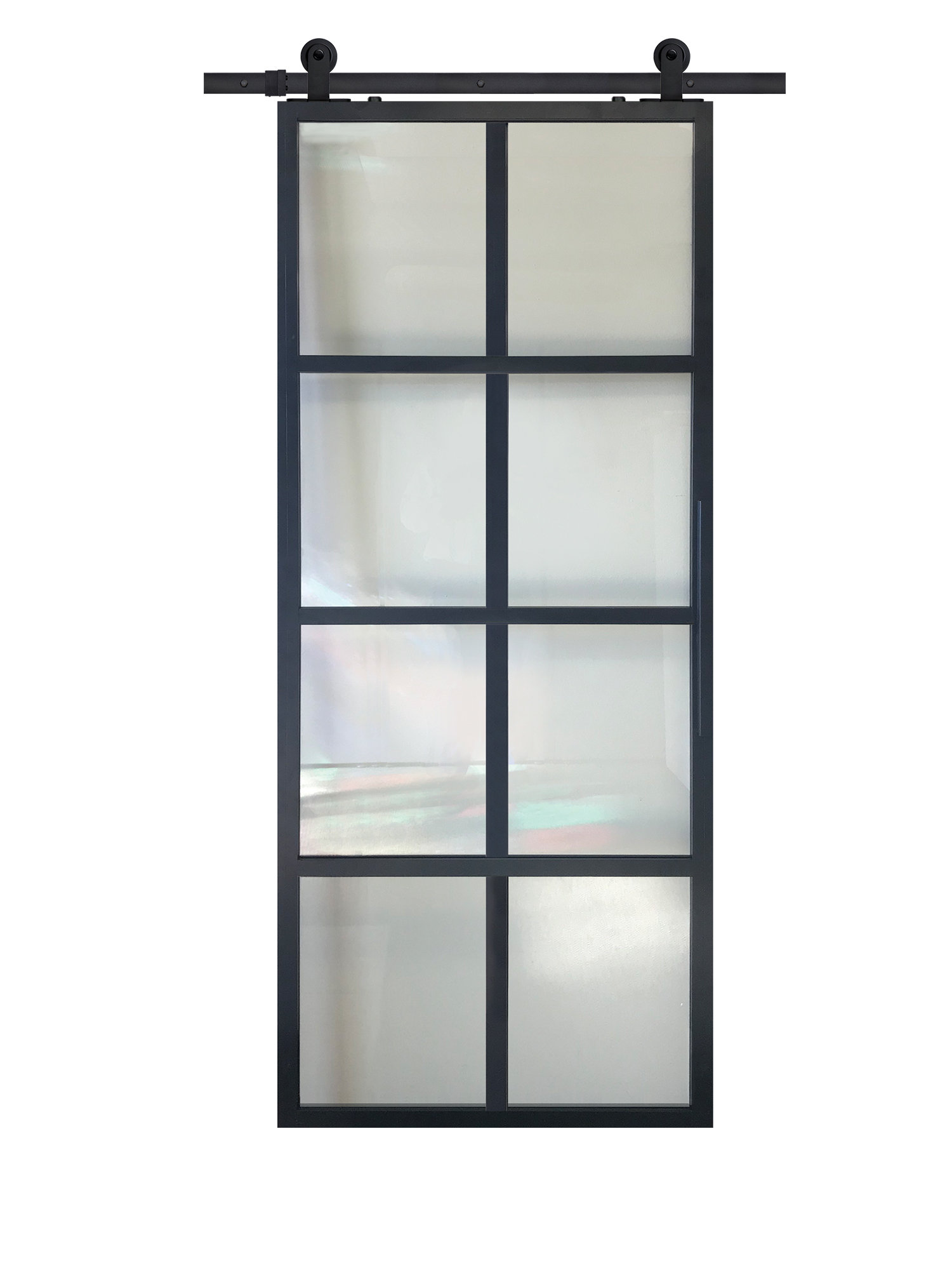 Barndoorz French Glass Barn Door Without Installation Hardware Kit