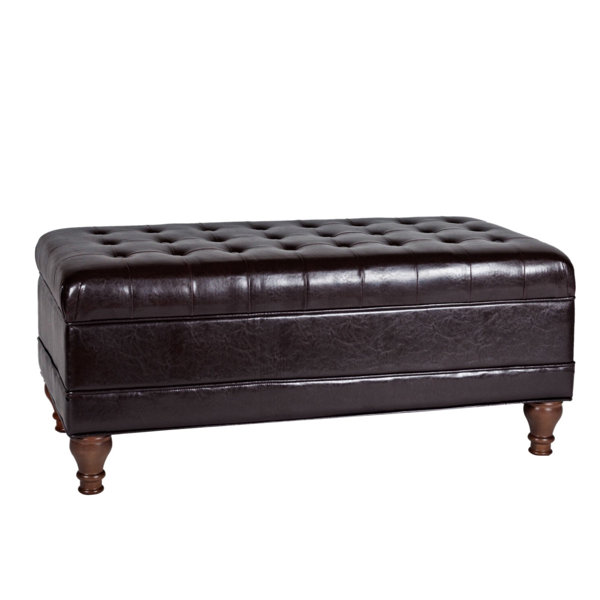 Palisades Faux Leather Storage Bench By Charlton Home Best Design