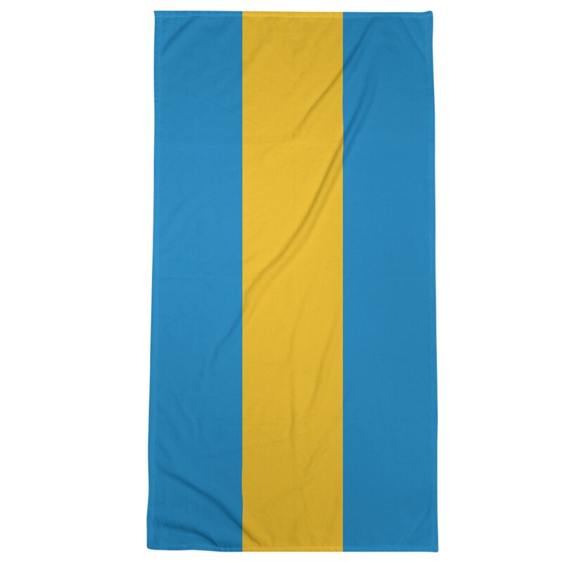 blue and gold bath towels