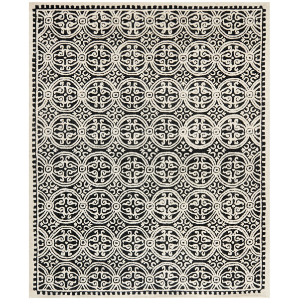 Fairburn Black/Ivory Area Rug by House of Hampton