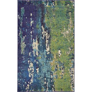 Tavistock Green/Navy Blue Area Rug