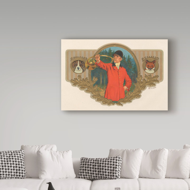 Charlton Home Fox And Hound Acrylic Painting Print On Wrapped