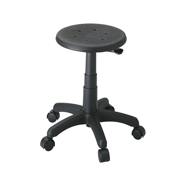 Safco TaskMaster Series EconoMahogany Height Adjustable Lab Stool
