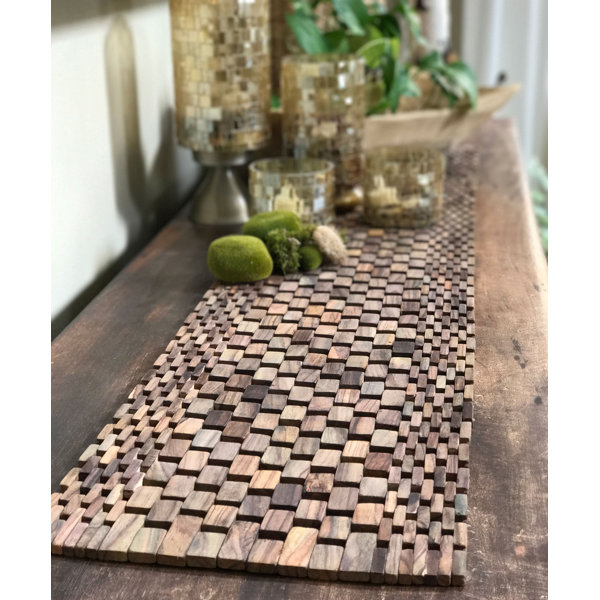 Recycled Teak Table Runner by Hip-O Modern Living