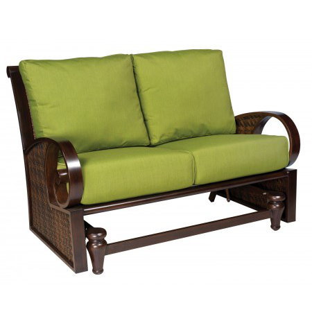 Woodard North Shore Loveseat Glider Bench With Cushions Wayfair