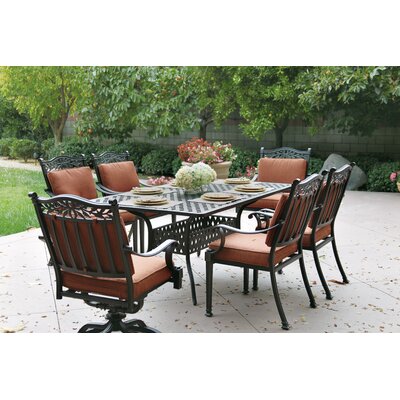 Astoria Grand Fairmont 7 Piece Dining Set with Cushions