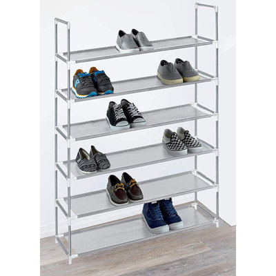 Space Saving 30 Stackable Shoe Rack Zipcode Design™ Finish: Gray