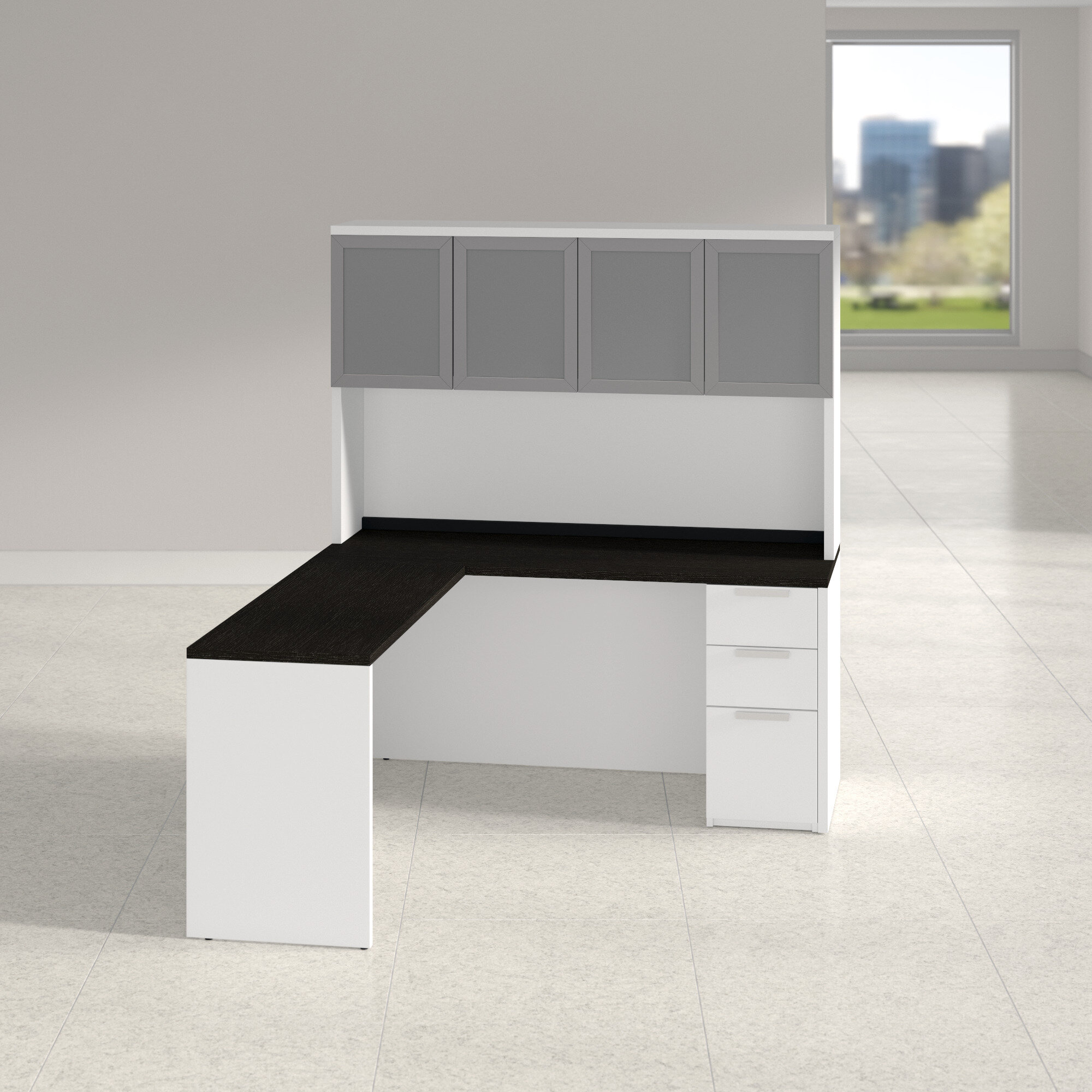 Upper Square Kadian Contemporary Reversible L Shape Corner Desk