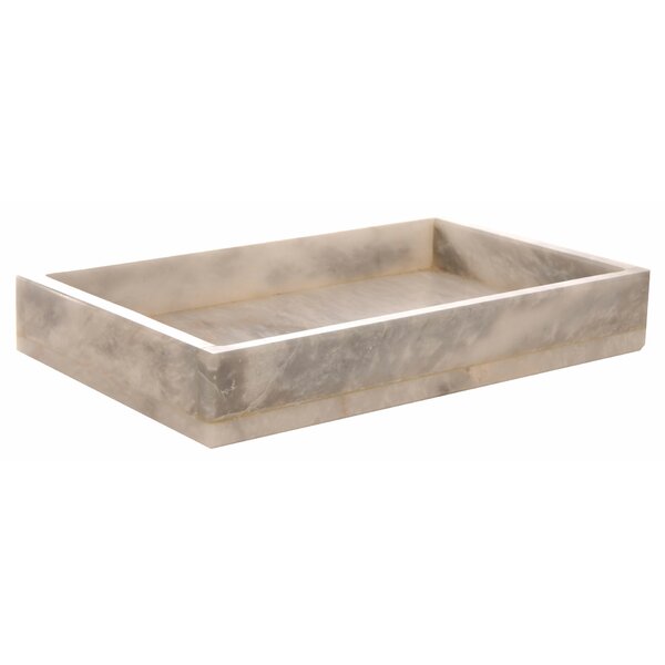 Bislim Polished Marble Bathroom Accessory Tray by Trent Austin Design