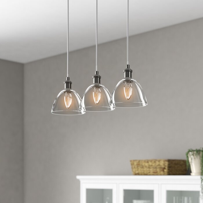 Marlow Home Co Mellen 3 Light Kitchen Island Pendant Reviews