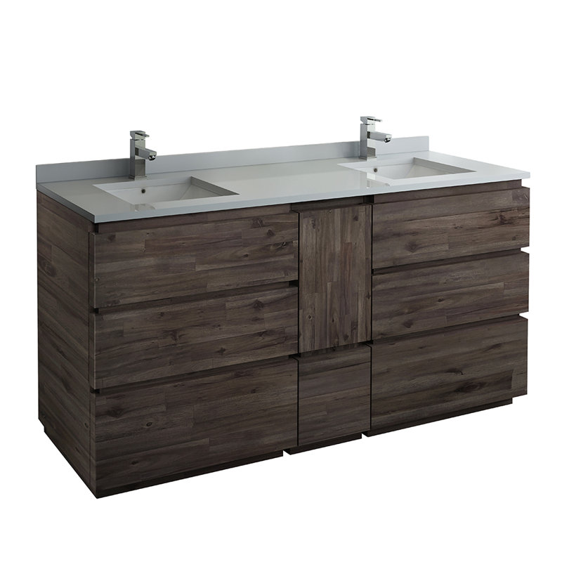 Fresca Formosa Floor Standing 72 Double Bathroom Vanity Set Wayfair Double Bathroom Vanity Set