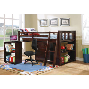 Loft Bed With Shelves Wayfair Washburn Twin Low Loft Bed With Drawers And Shelf