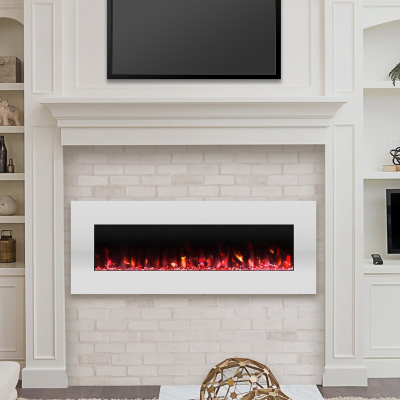 Wade Logan Lockport Pearl Wall Mounted Electric Fireplace