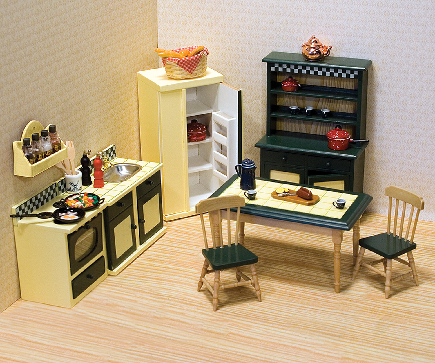 dollhouse kitchen furniture set