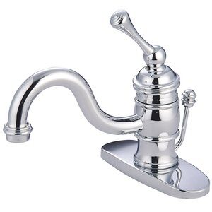 Victorian Single Handle Bathroom Faucet with Brass Pop-Up Drain