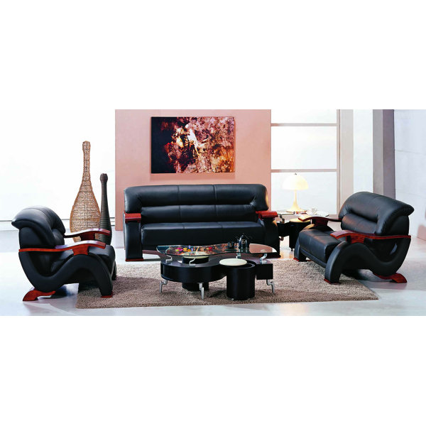 hokku designs chrysocolla 3 piece leather living room set hokku designs chrysocolla 3 piece leather living room set