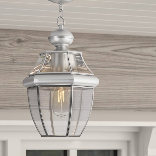 Gustavson 1-Light Outdoor Hanging Lantern by Three Posts