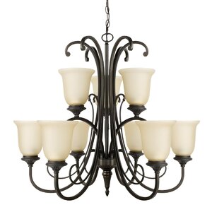 9-Light Shaded Chandelier