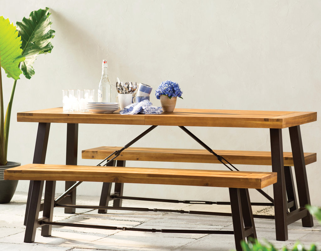 Benigna 3 Piece Wood Picnic Table