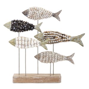 Everly Mosaic Shell Fish Figurine