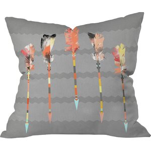 Burgess Indoor/Outdoor Feathers Throw Pillow