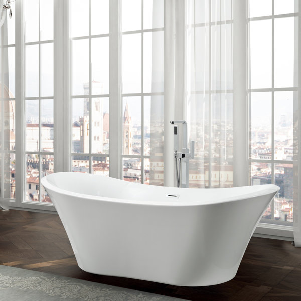 Ancona 71 x 31.5 Freestanding Soaking Bathtub by Bellaterra Home