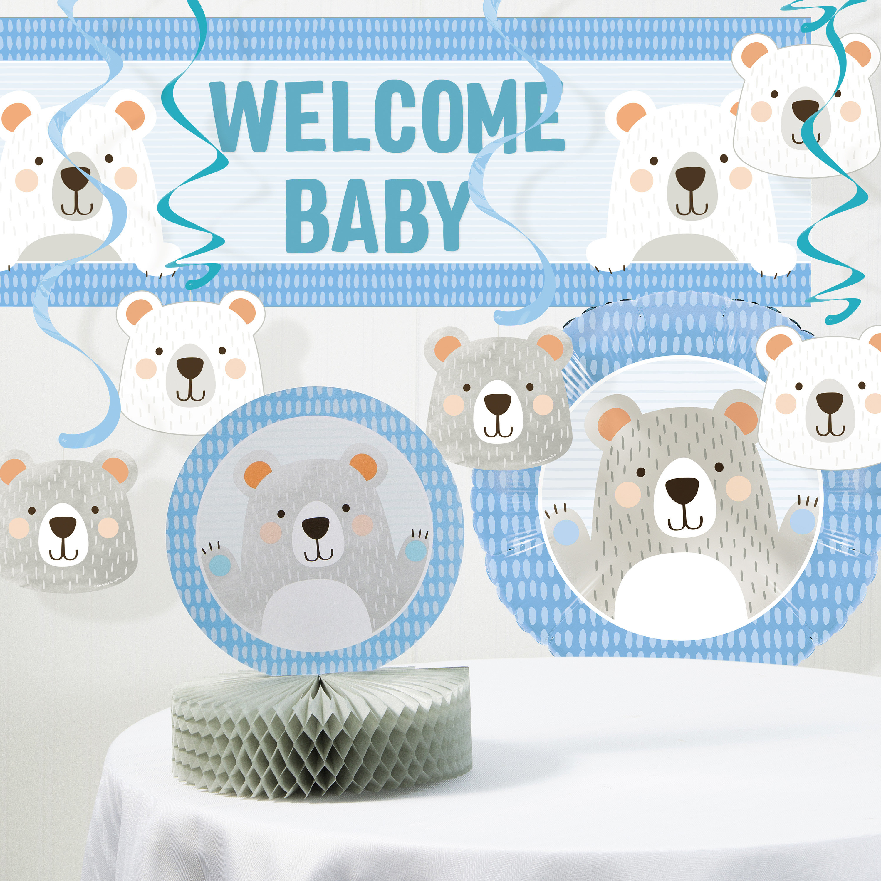 The Holiday Aisle Mchugh Party Bear Baby Shower Paper Decoration