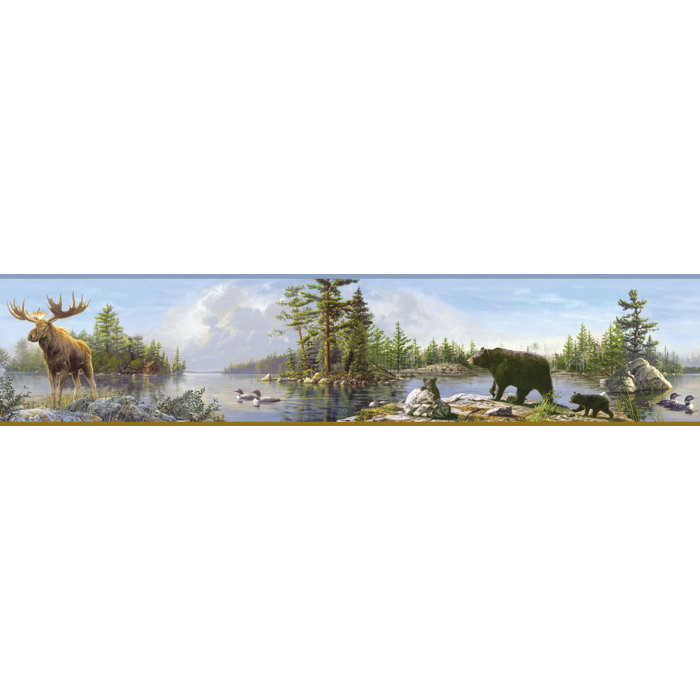 Deer And Cabin Wallpaper Border Chesapeake Home Decor Wallpaper