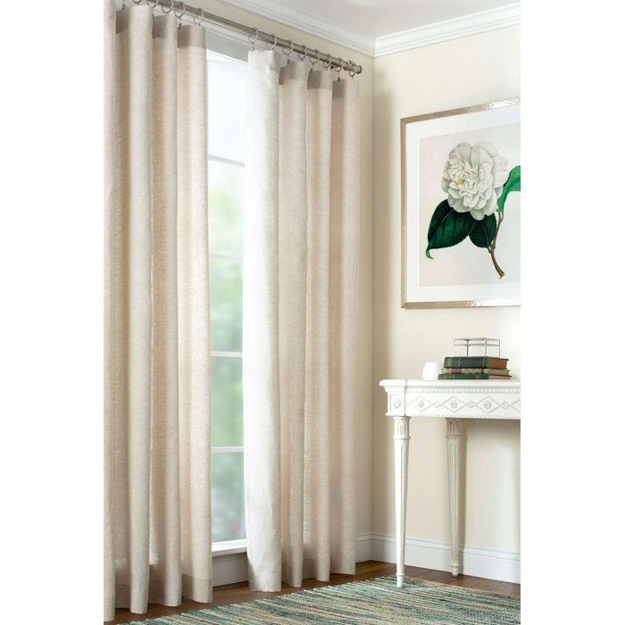 Pine Cone Hill Lush Linen Solid Room Darkening Rod Pocket Tab Top