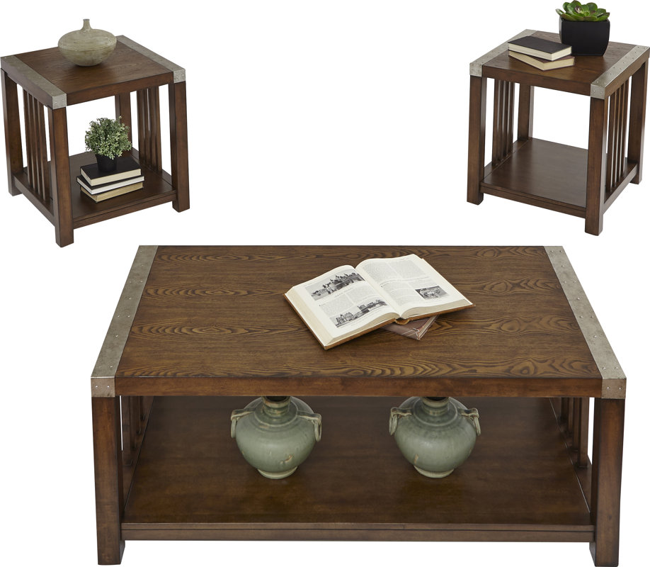 Loon Peak Creede 3 Piece Coffee Table Set & Reviews Wayfair