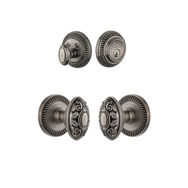 Newport Keyed Door Knob by Grandeur