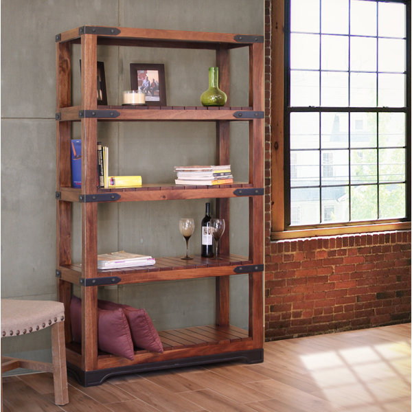 Stines Etagere Bookcase with 4 Shelves by Millwood Pines