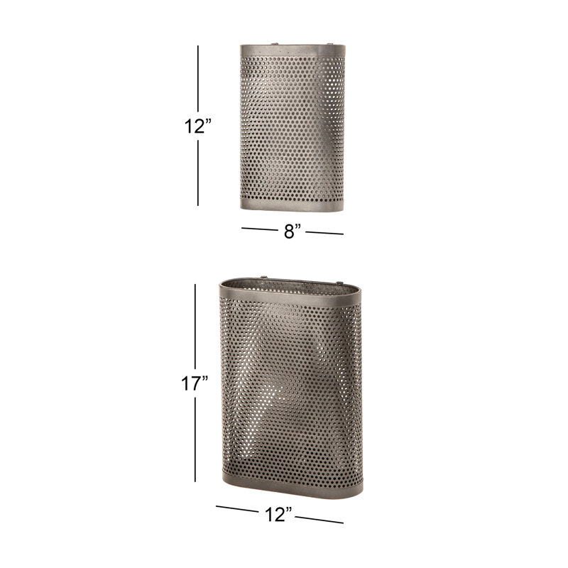 Williston Forge Modern 2 Piece Decorative Mesh Metal Wire Basket Set Wayfair