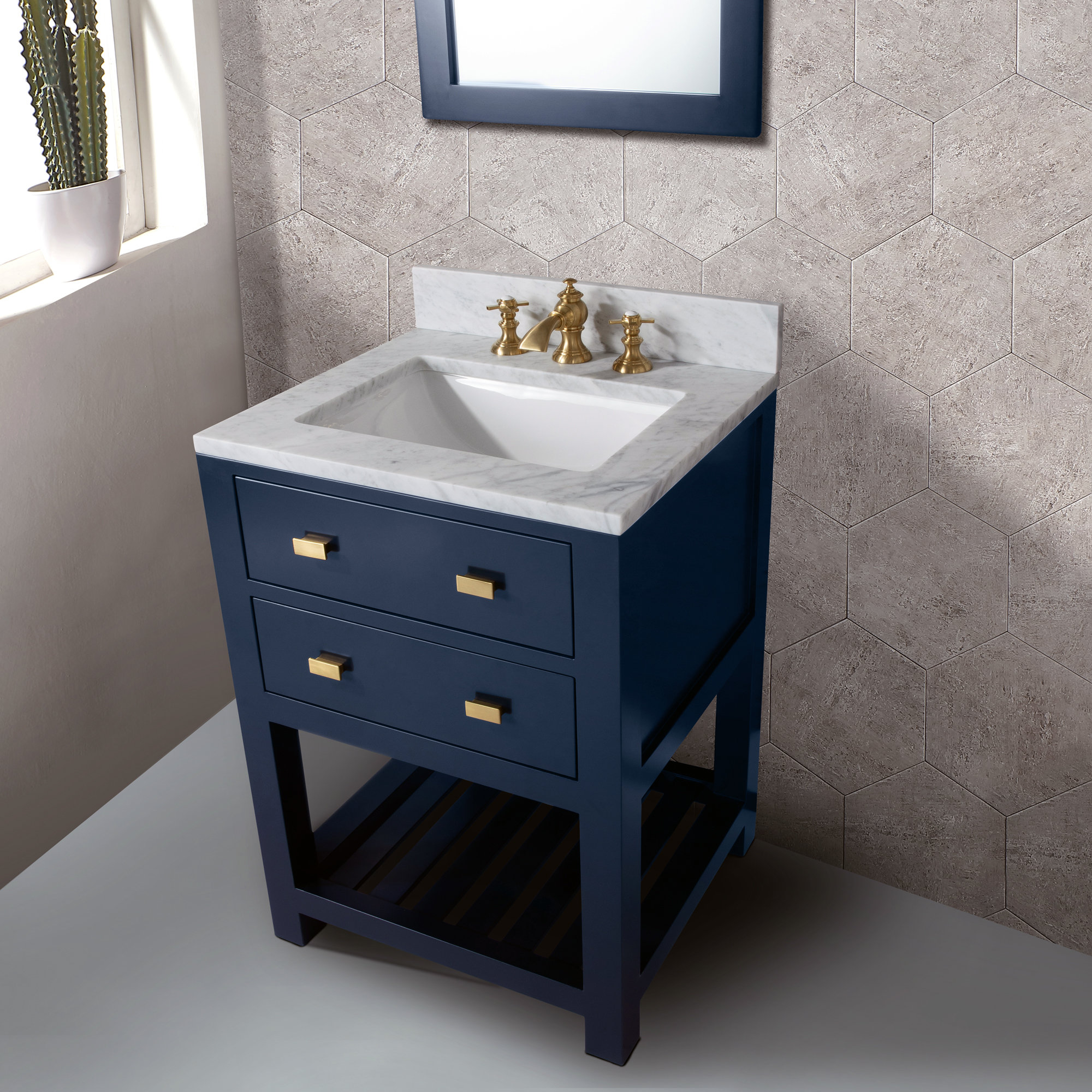 Everly Quinn Foulk 24 Single Bathroom Vanity Set With Waterfall