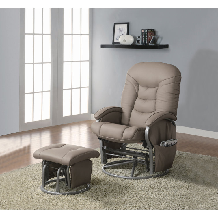 reclining glider with ottoman