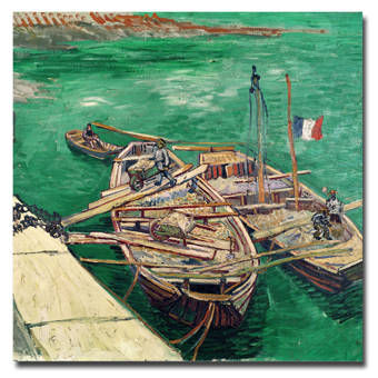Trademark Art Landing Stage With Boats 1888 By Vincent Van Gogh