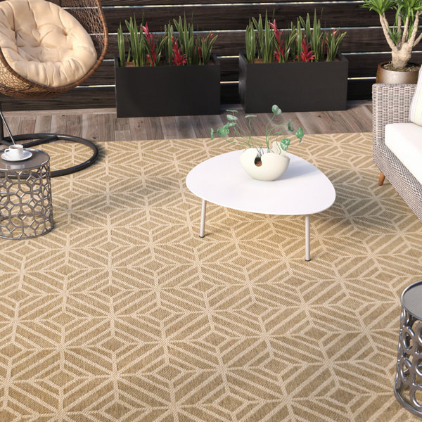 Dowler Natural Indoor/Outdoor Area Rug by Mercer41