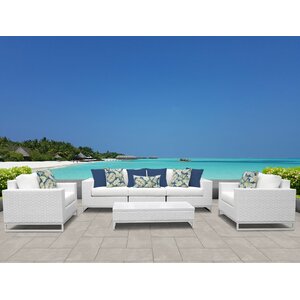 Miami 6 Piece Sofa Set with Cushions