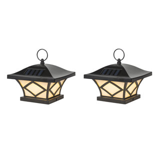 Clip On Solar Lights Wayfair Solar 1 Light Fence Post Caps Set Of 2